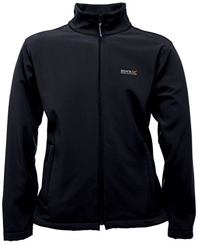 Regatta Water Repellent Cera III Men's Outdoor Softshell Jacket available in Black/Black - 3X-Large