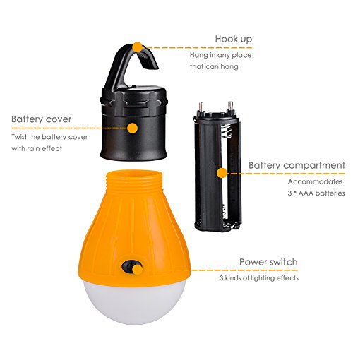 Eletorot Camping Light Tent Portable Outdoor Waterproof Eletorot Camping Light Tent Portable Outdoor Waterproof Lantern Led Bulb Cob150 Lumens Emergency Lamp For