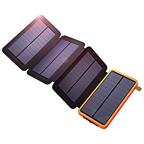 XDRAGON Solar Charger with Foldable Solar Panel 10000mAh Power Bank