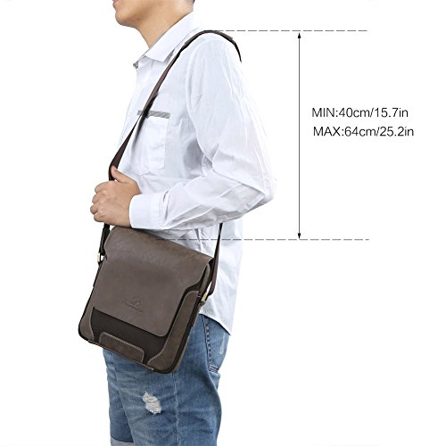 Koolertron Mens Leather Shoulder Bag Handbags Briefcase For The Office Messenger 